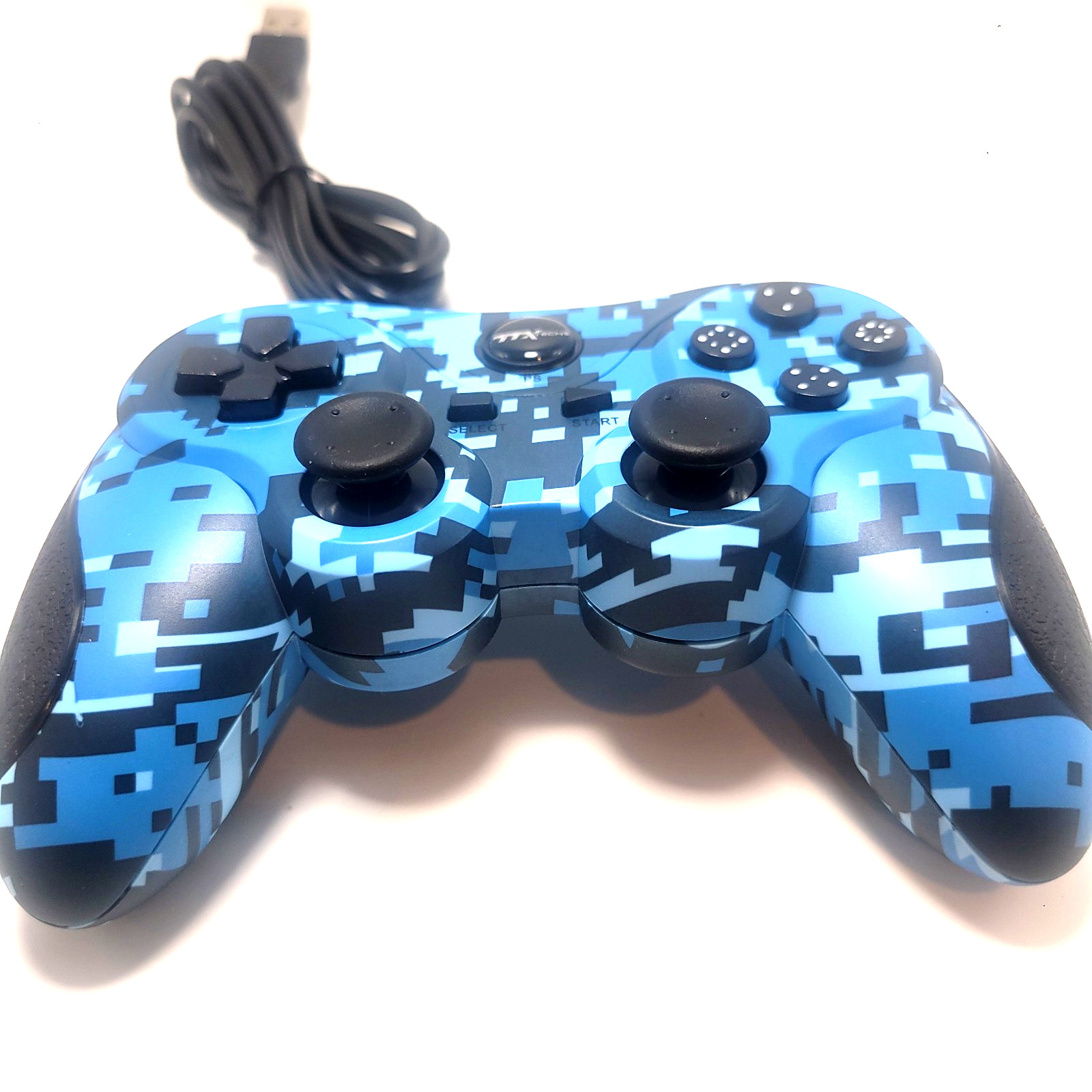 PlayStation 3 Wired Controller for PS3 / PC / USB by TTX Tech - Digicamo Blue