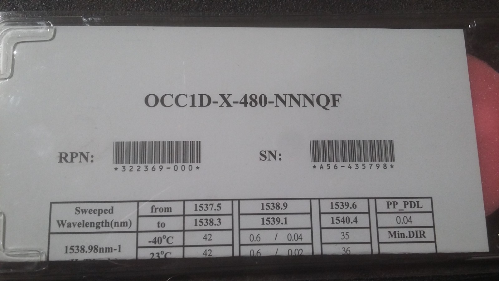 Tyco Electronics OCC1D-X-480-NNNQF