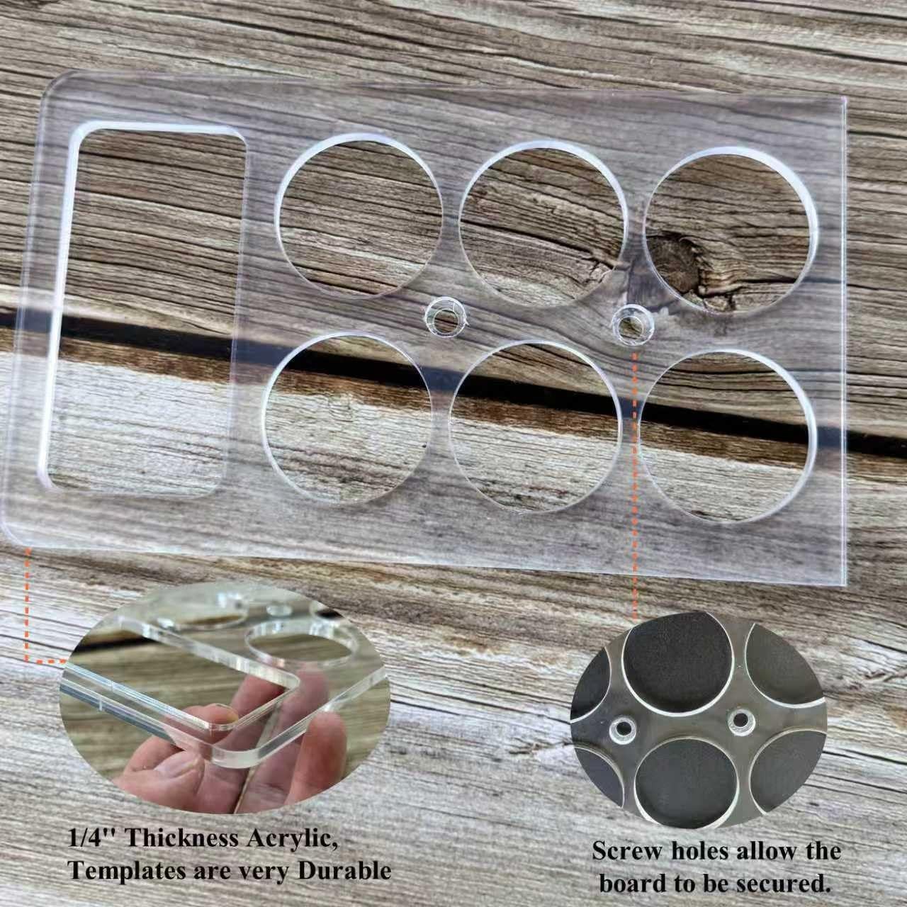 Mancala Board Router Template Templates 1/4'' Thick Router Template Guide Kit...