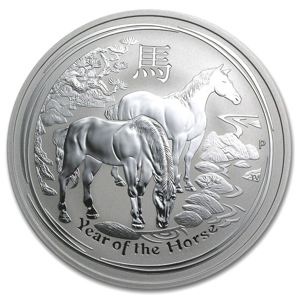 2014 2 oz Silver Australian Year of the Horse Coin - In Capsule