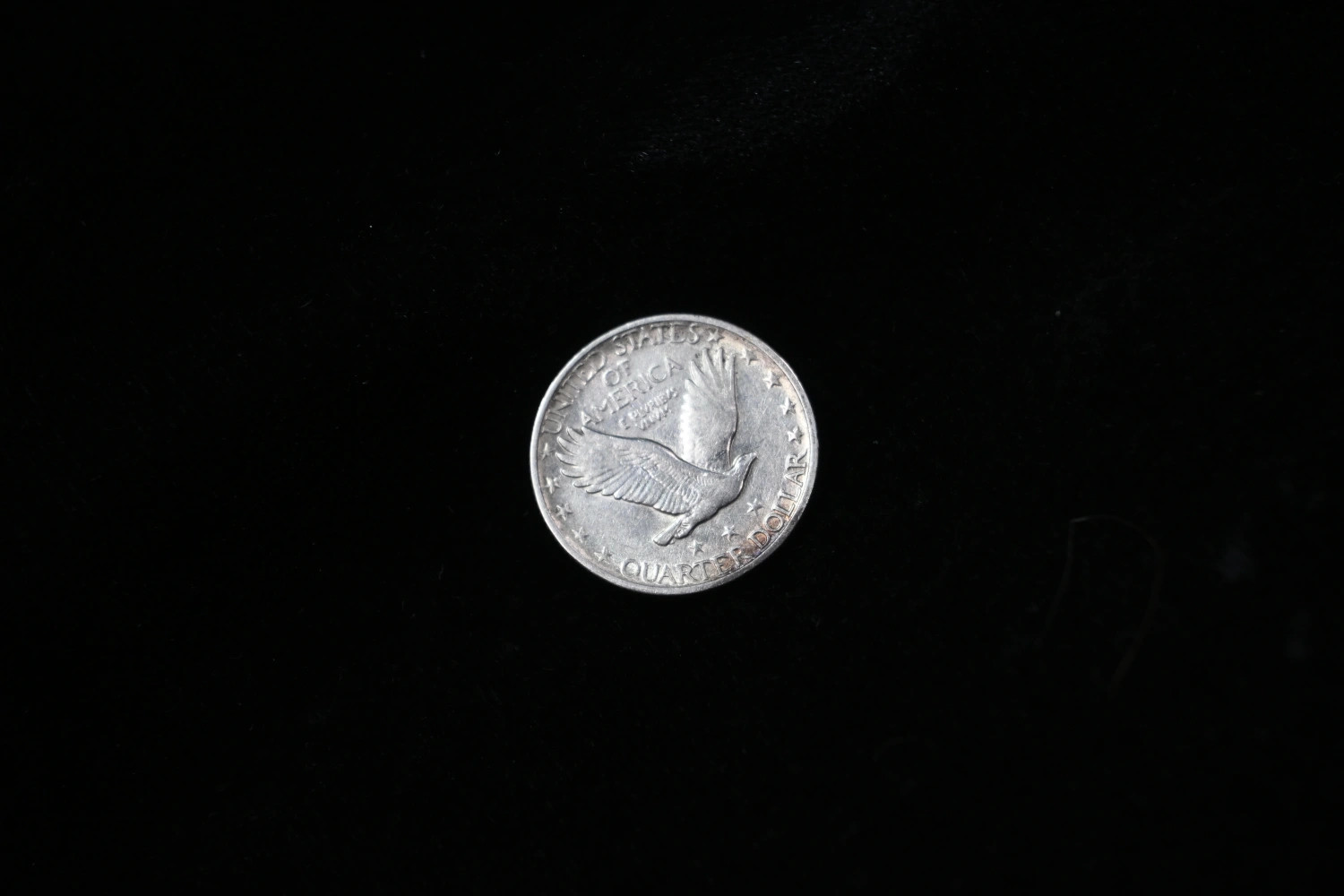 1919-D 25c Standing Liberty Silver Quarter - Cleaned