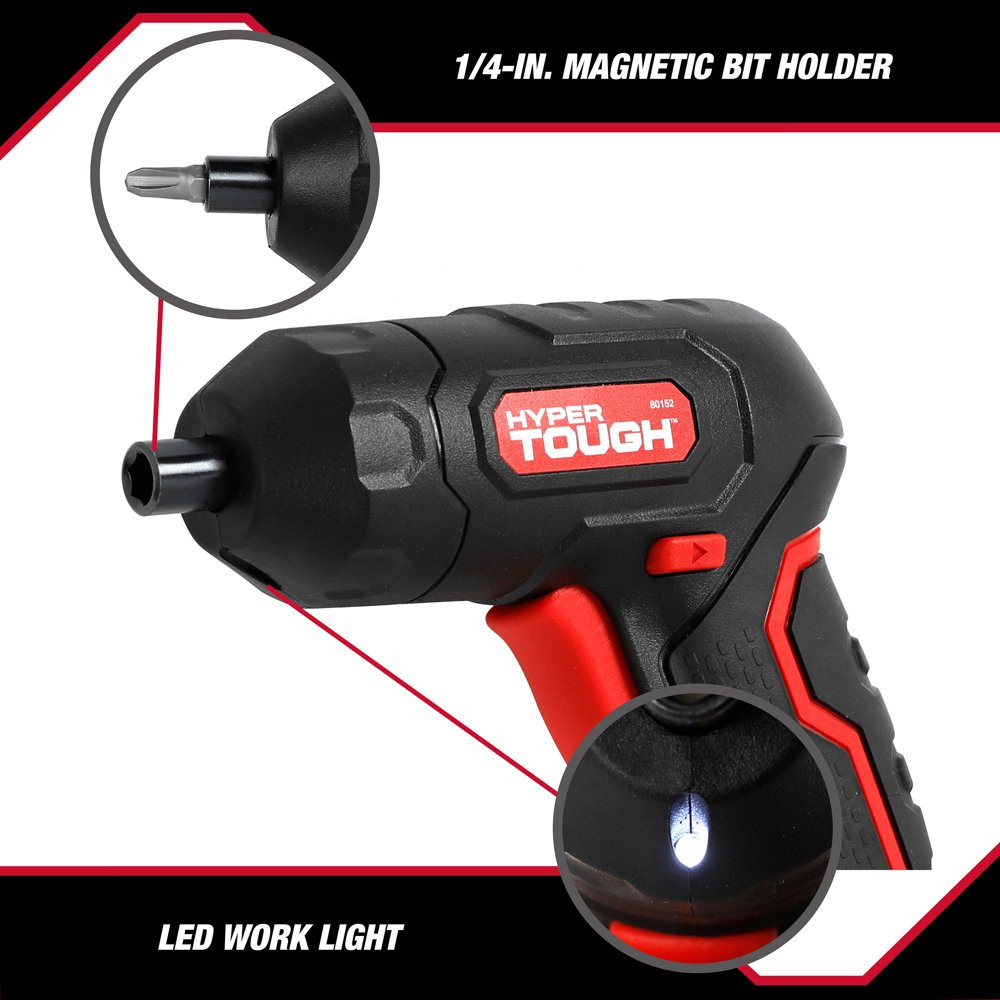 4-Volt Max Lithium-Ion Angle Grip Screwdriver W/Charger Portable DIY Hand Tools