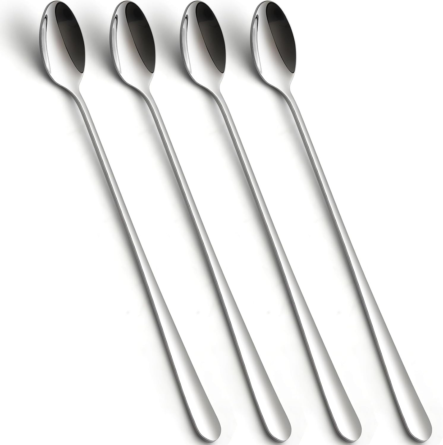 Stainless Steel Long Handle Iced Tea Spoons, Stirring Spoon, Ice Cream Spoon, 8.