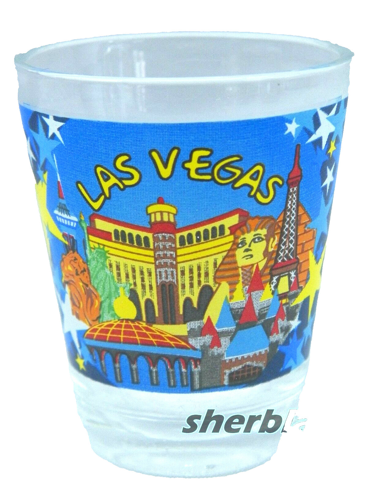 LAS VEGAS NEVADA  Souvenir Shot Glass Shooter Barware 2 1/4"
