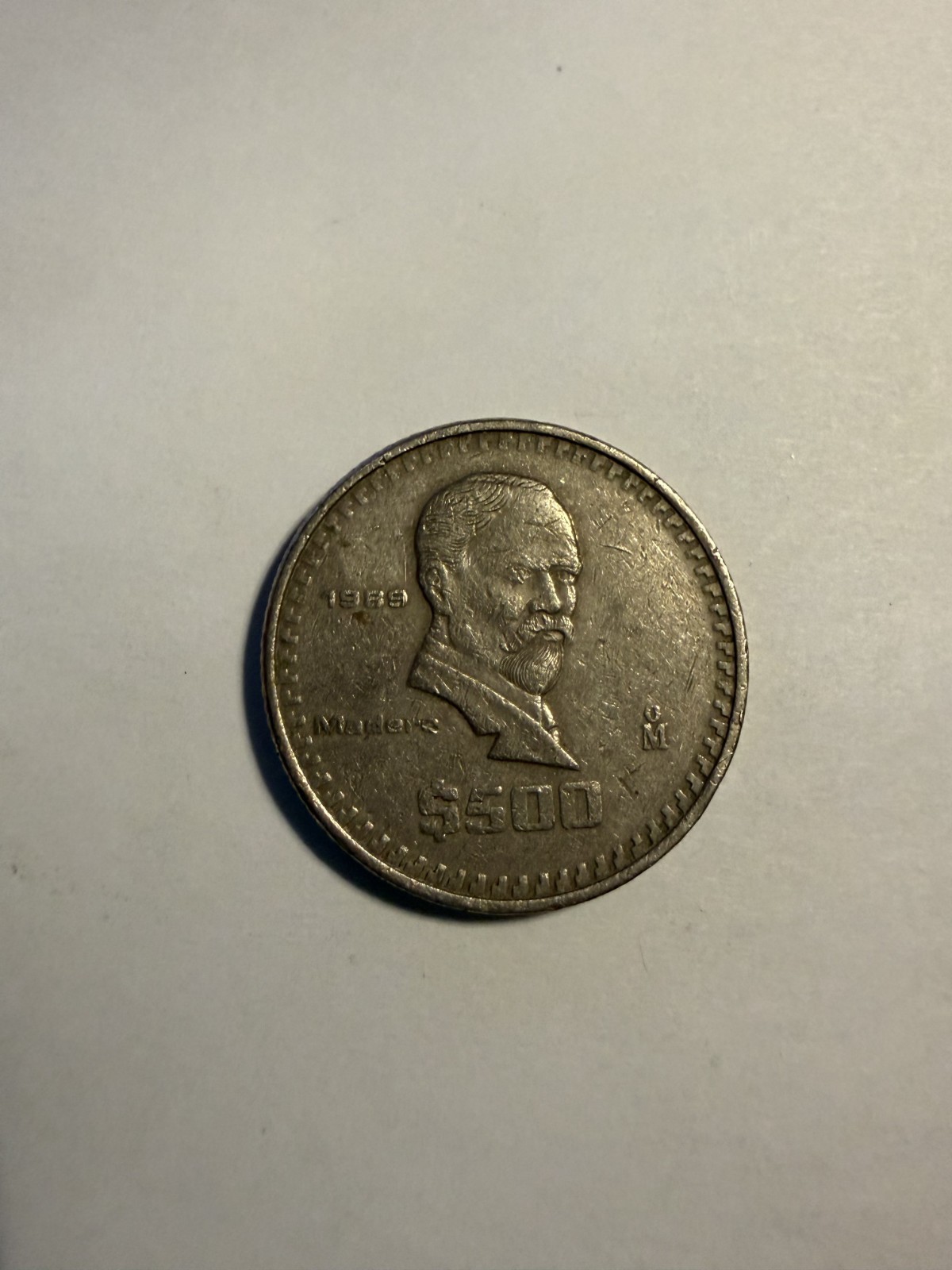 1989 Mexico 500 Pesos Madero, Inflation-Era Currency 1980s RARE