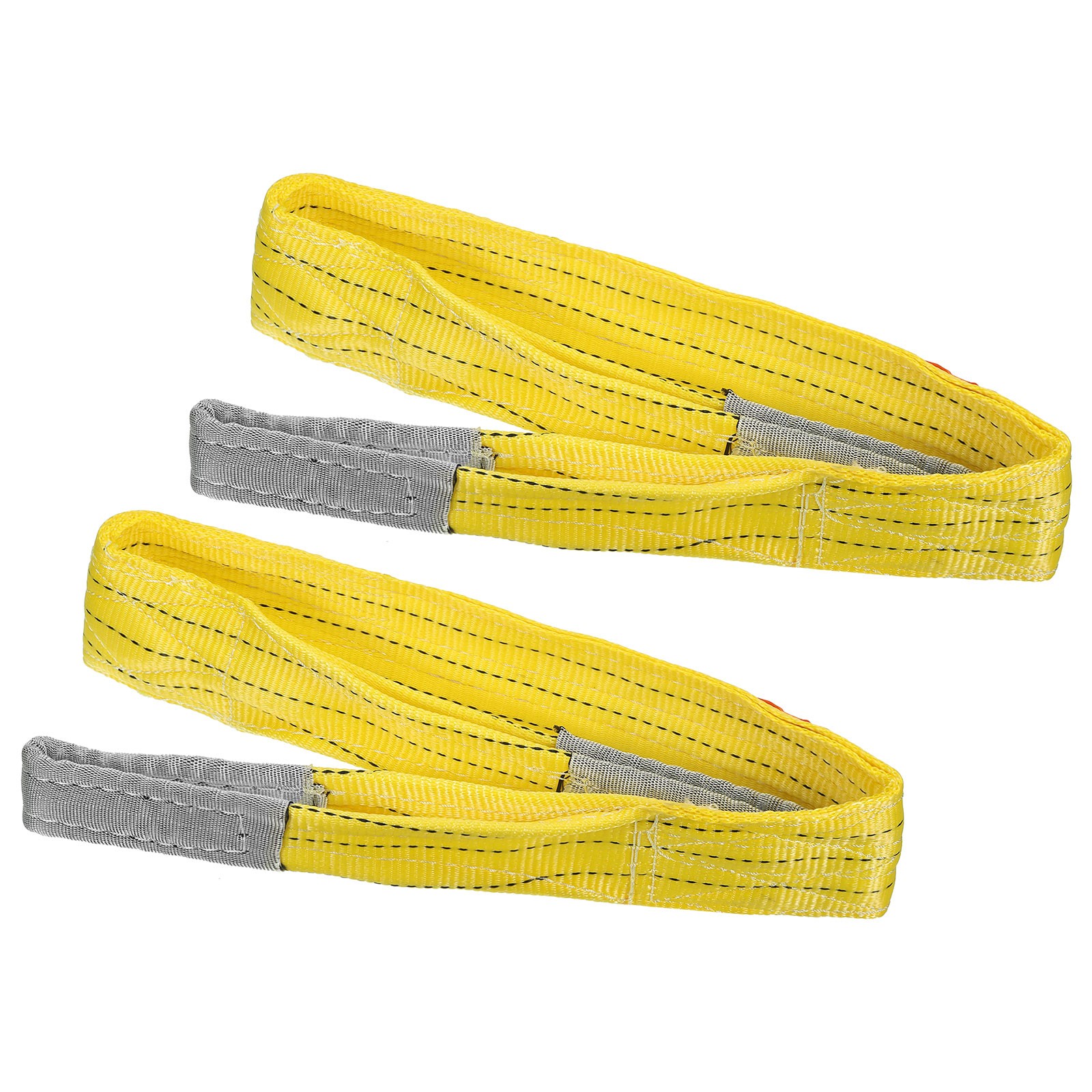 2 Pcs 2-Ply 3.2" x 4' Web Lifting Straps 6613lbs Lift Slings for Hoisting Yellow