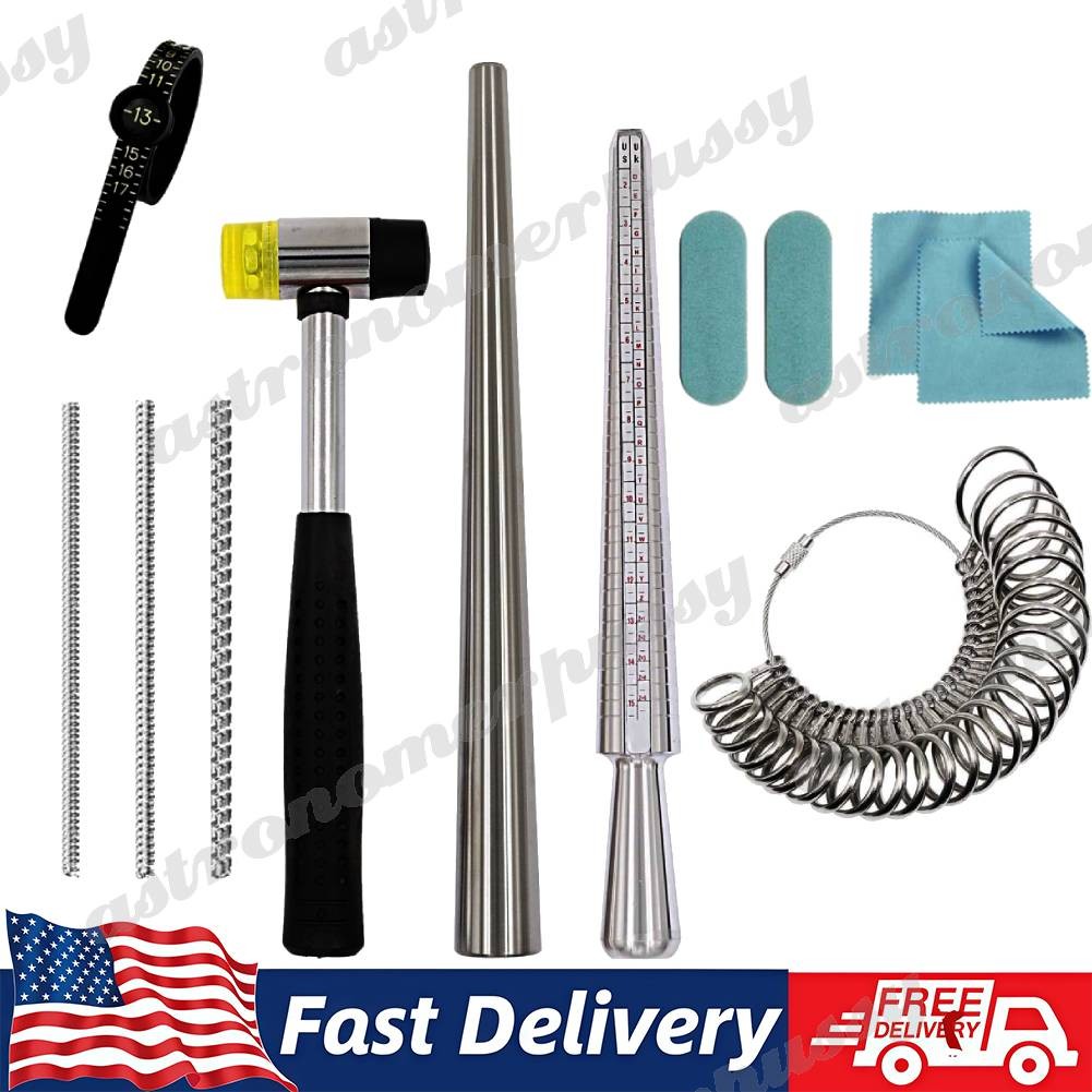 Ring Sizer Measuring Tool Kit Hammer for Ring Making