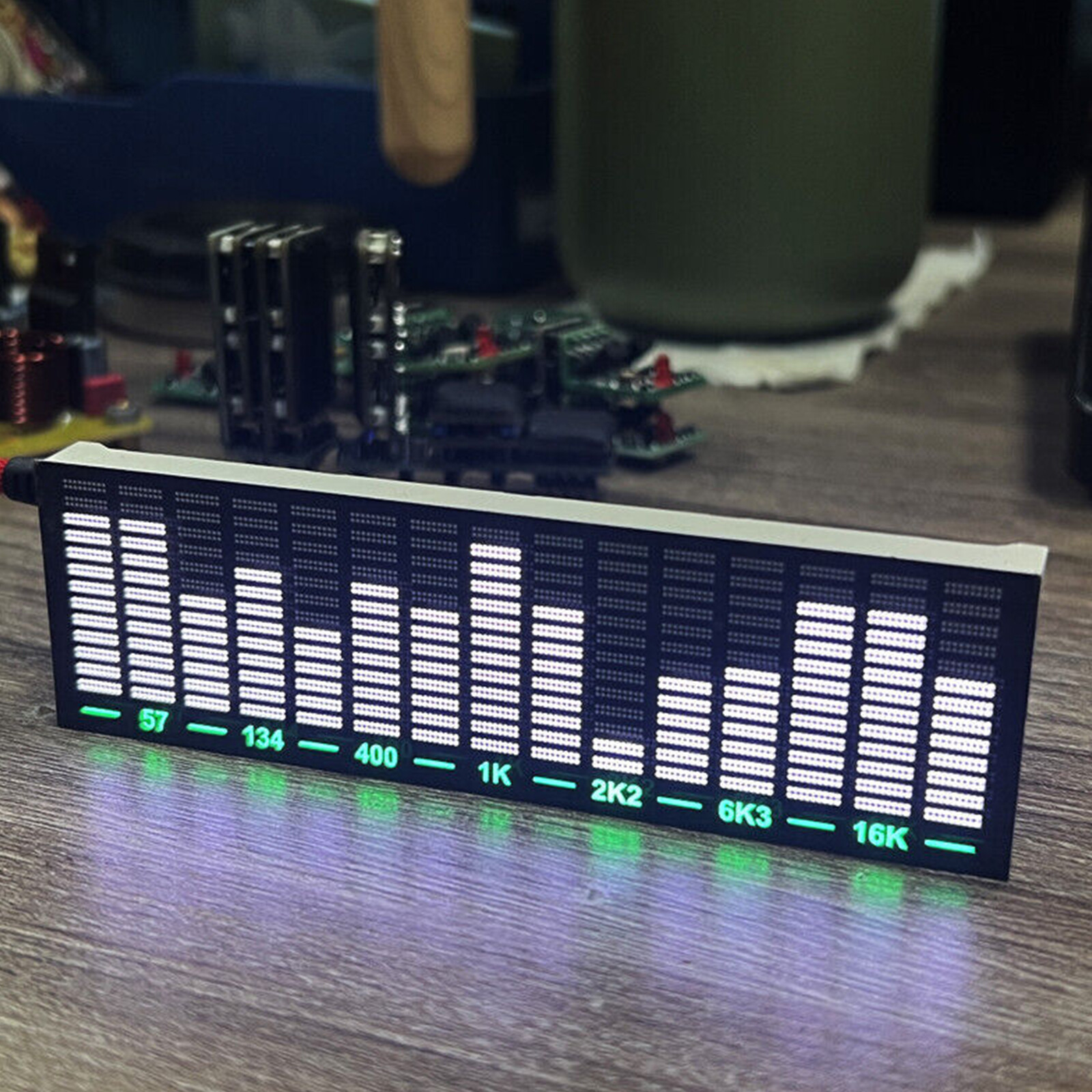 LED Music Spectrum Display Analyzer Audio 15 Level Indicator Rhythm VU Meter