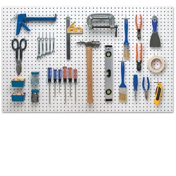 NEW! EVERBILT 1/8" Zinc Plated Steel Pegboard Organizer Kit (43-Piece)