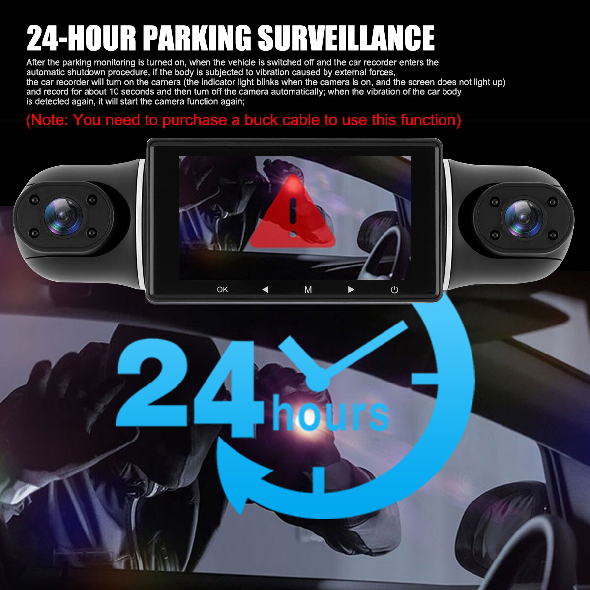4 Channel Car Dash Cam HD 1080P WiFi DVR Video Driving Recorder Night Vision NEW