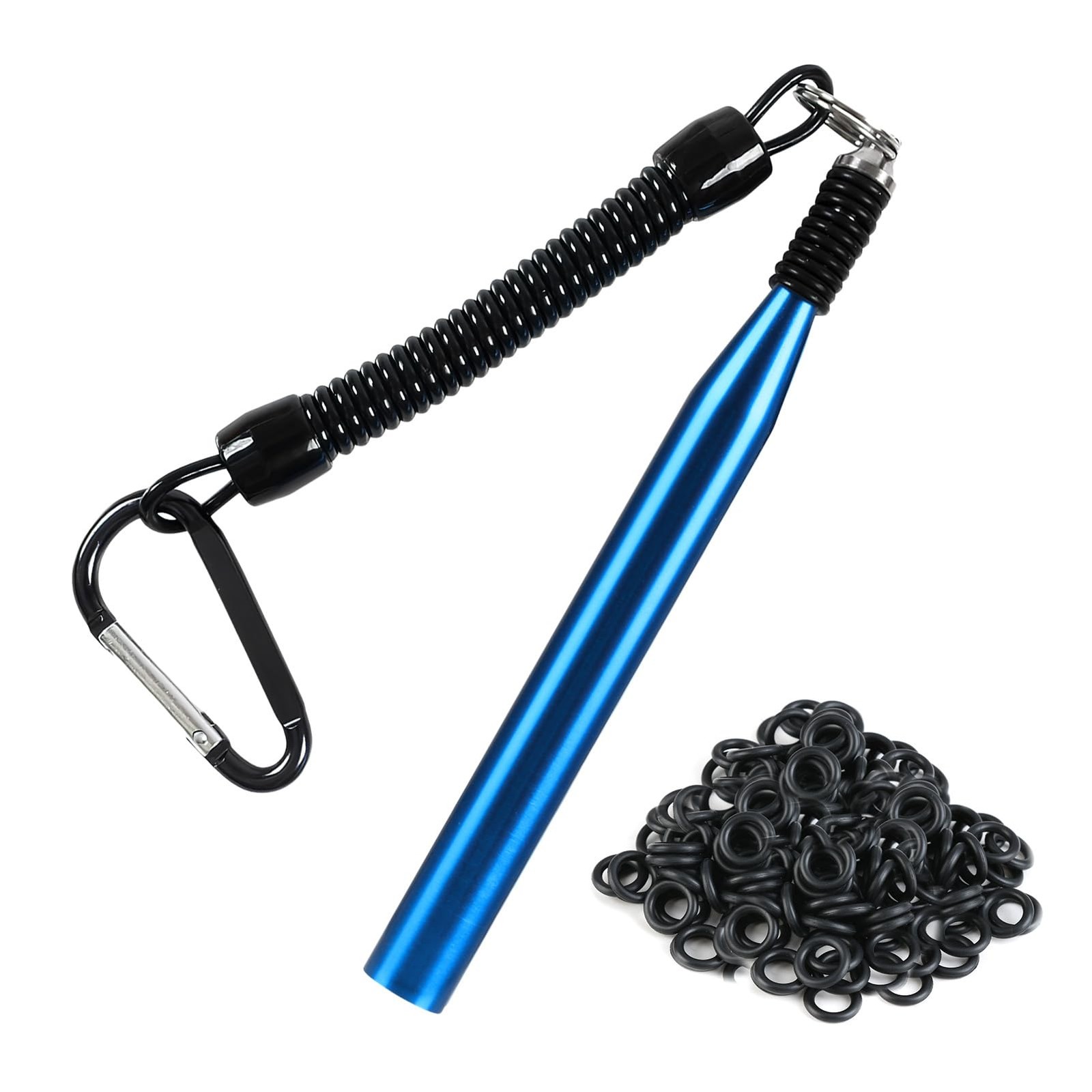hoeslaw Wacky Rig Tool with 300 O-Rings Kit, Fishing Worm One Size, Blue