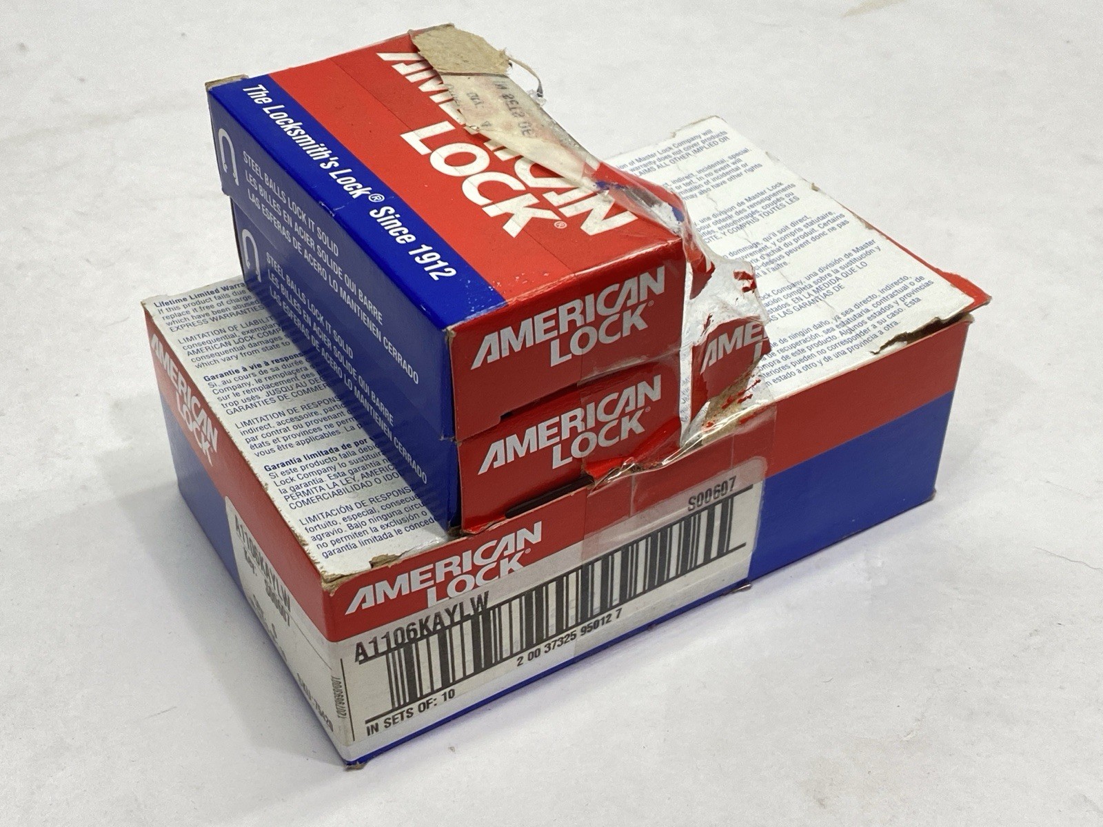 American Lock A1106KAYLW Lockout Padlock Yellow Key S00607 LOT OF 8