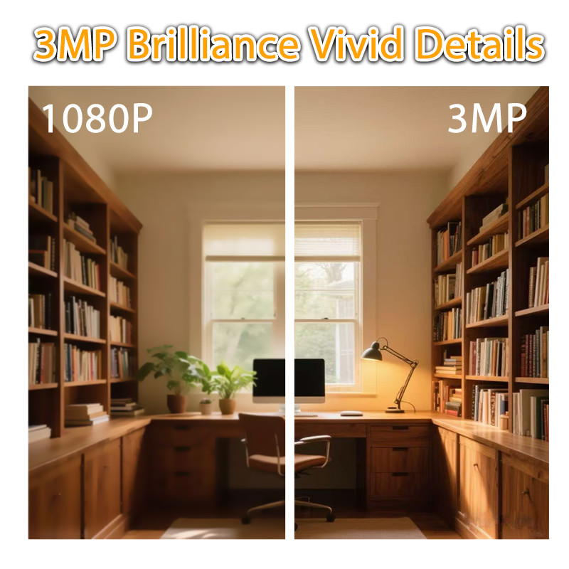Wireless 5G WiFi Security Camera 2K Smart Indoor Night Vision Wired Cam 2PCS