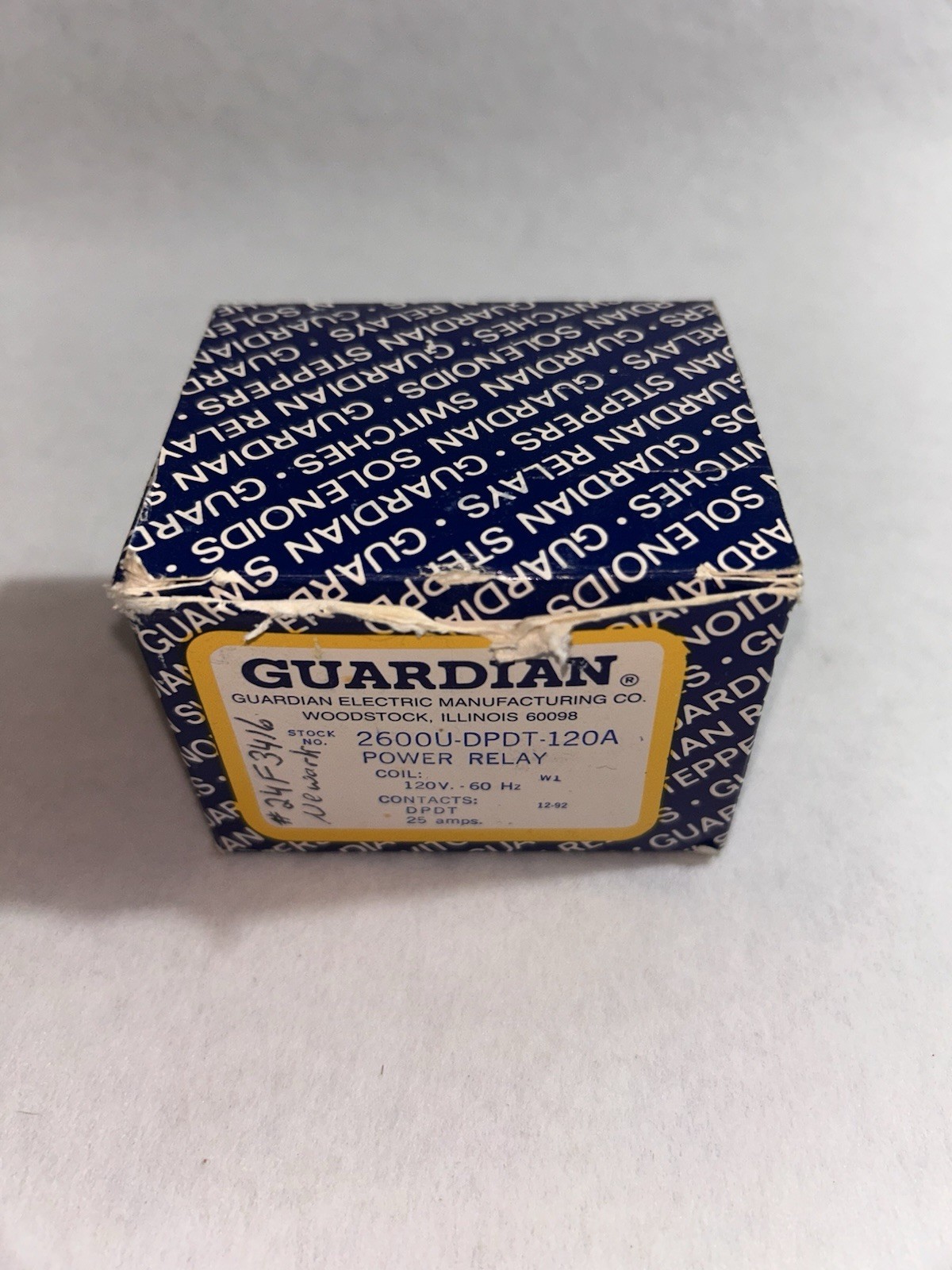 Guardian Electric Power Relay 2600U-DPDT-120A