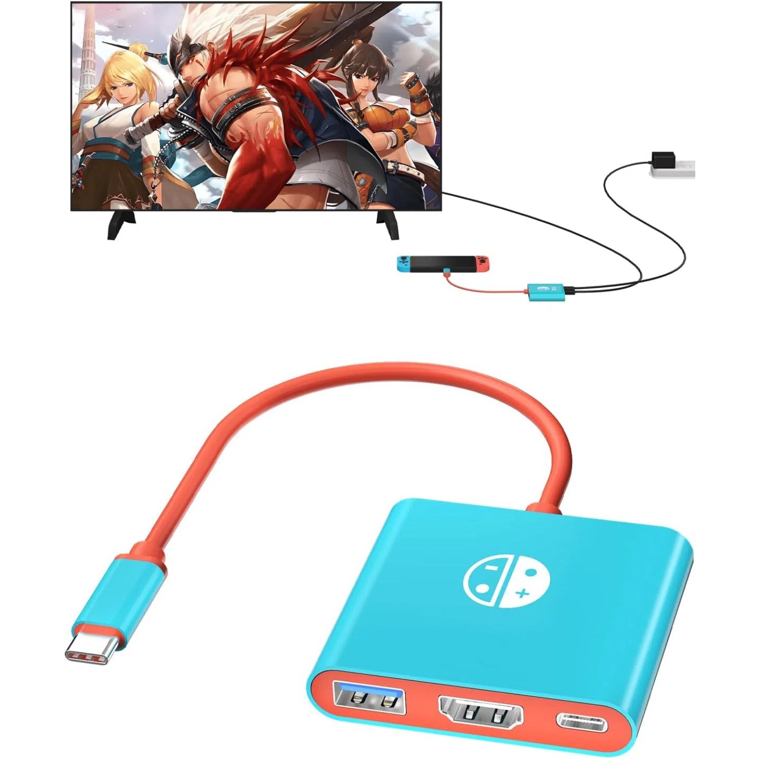 Portable Docking Station for Nintendo Switch USB-C to HDMI 4K PD100W