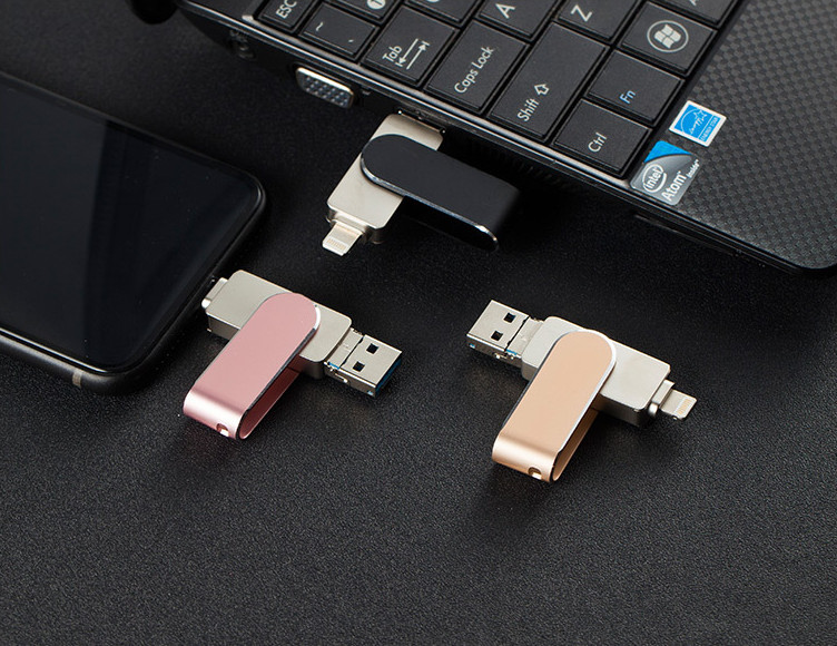 MFi 32GB for iPhone Photo Stick for iPhone Memory for iPhone USB-Pink/Black/Gold