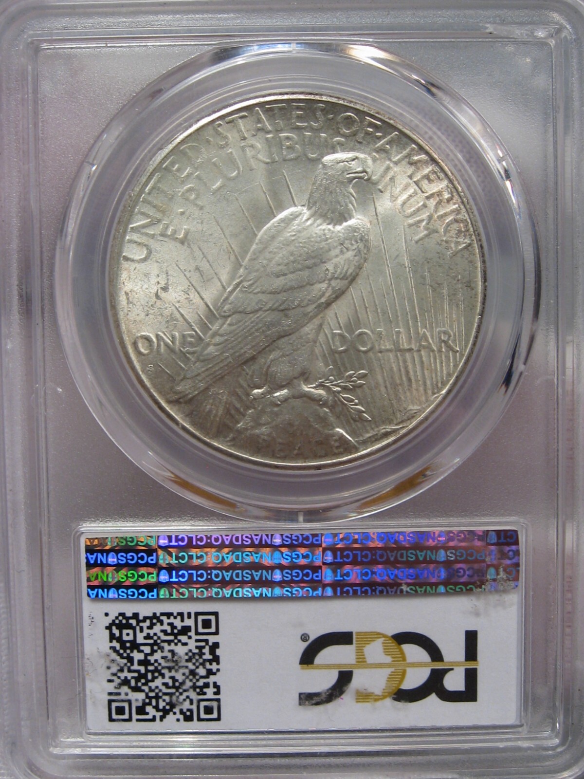 BU 1926-s Silver PEACE Dollar. PCGS MS63.