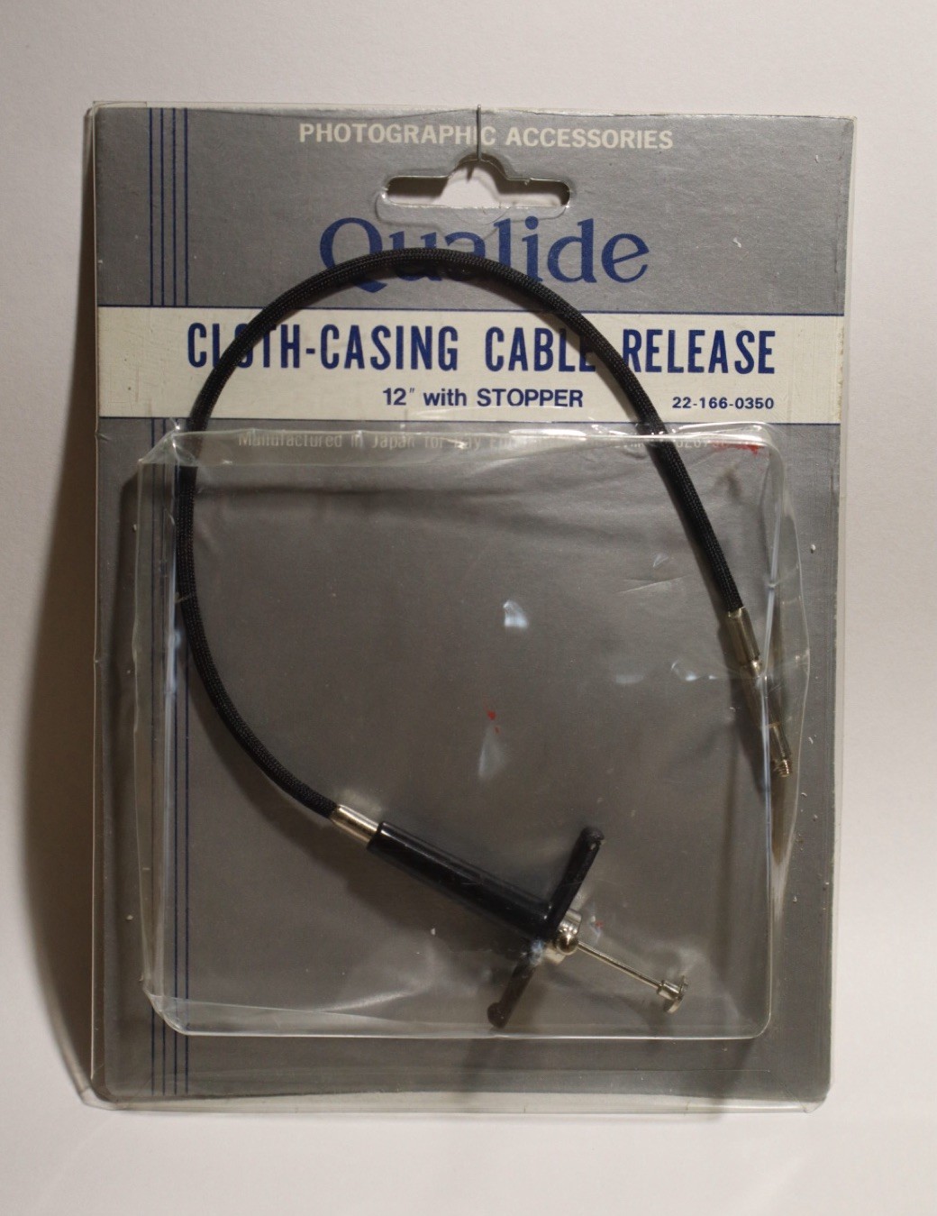 Qualide Cloth - Chasing Cable Release 12” w/ Stopper - NOS - Vintage