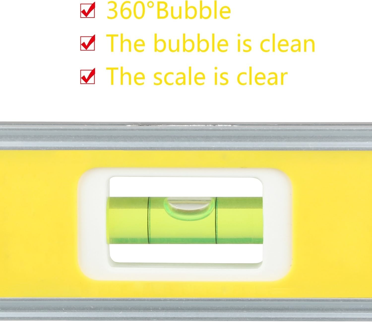 Precision 9-Inch Magnetic Level - 2 Pack with 3 Easy Read Bubbles for Accuracy