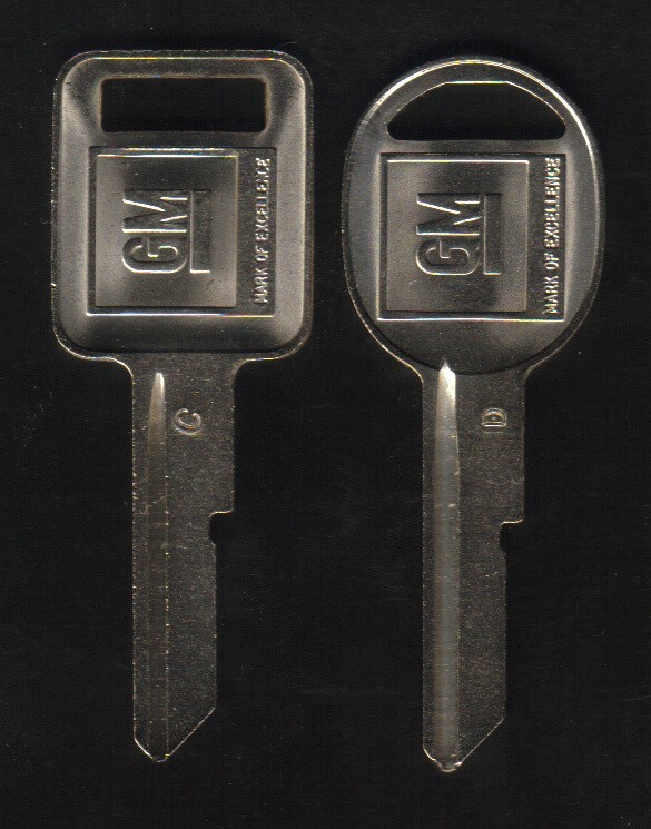 CHEVY 1968 1972 1976 1980 1987 1988 1989 MONTE CARLO SS EL CAMINO GM KEY BLANKS