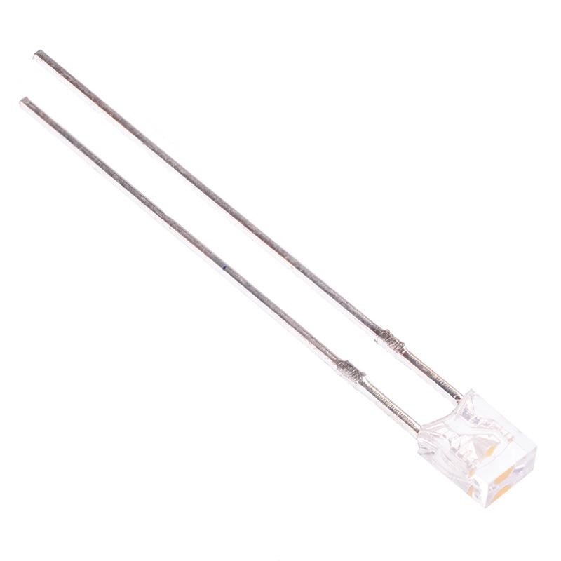 10 x Warm White 3 x 2mm Rectangular LED 1300mcd 130°