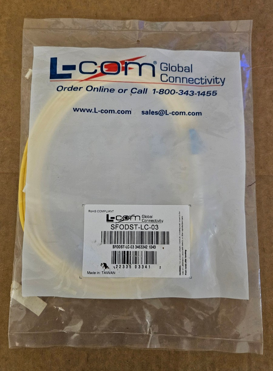 NEW - L-COM  SPODST-LC-03, Fiber Optic Cable Assembly, LOT OF 5