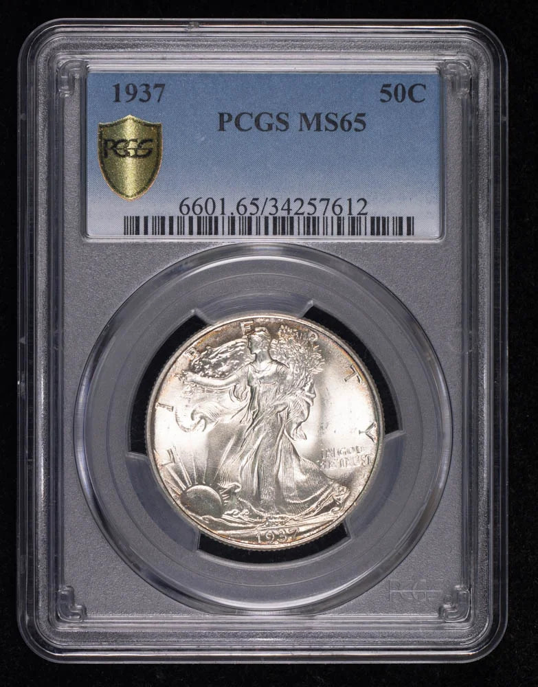 1937 P Half Dollars Liberty Walking PCGS MS-65