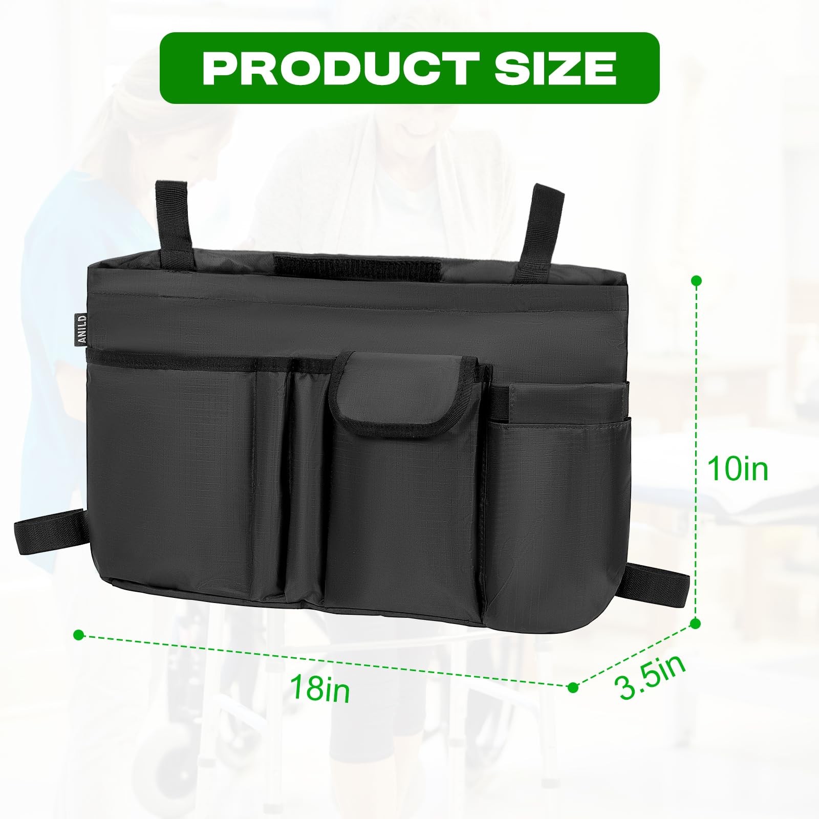 Walker Duffle Bag for Folding Walker with Cup Holder Walker Storage Bag Hand ...