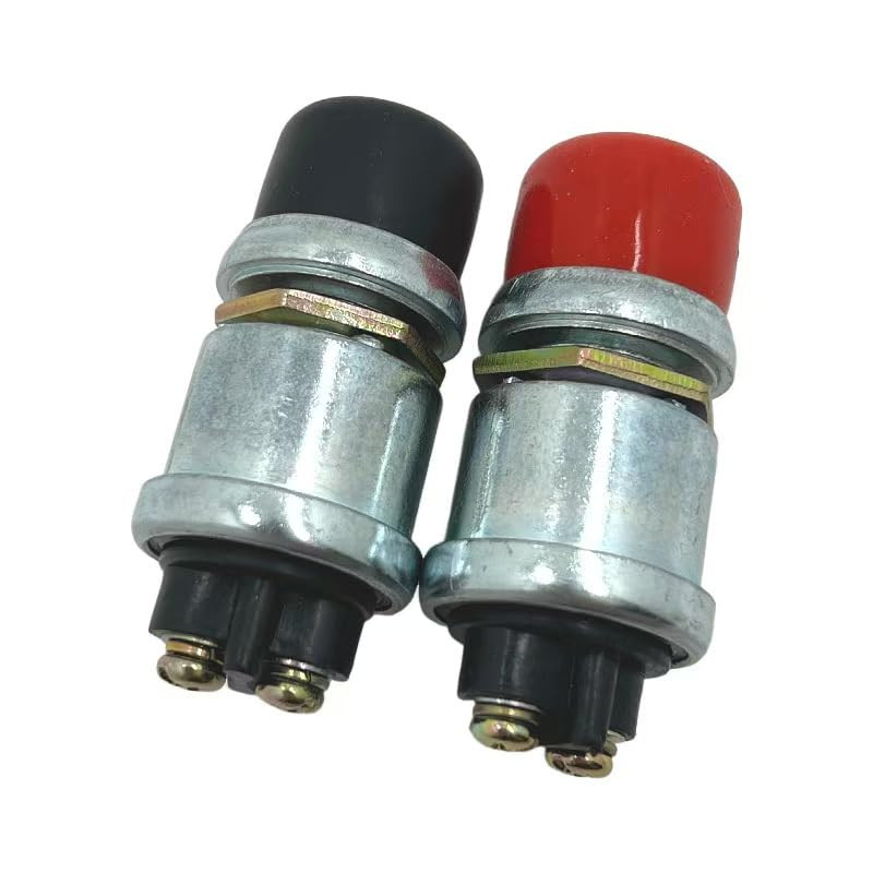 2Pcs Waterproof Momentary Push Button Switch 12V and 24V Engine Start Push to St