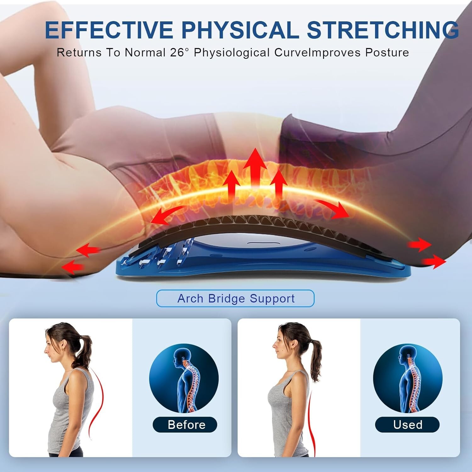 Adjustable Back Massager - Effective Relief for Sciatica and Lower Back Pain