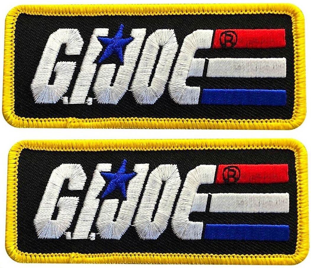 G.I. JOE Name Tag Logo Embroidered Patch || 2PC iron on or sew  3.5"x1.5"