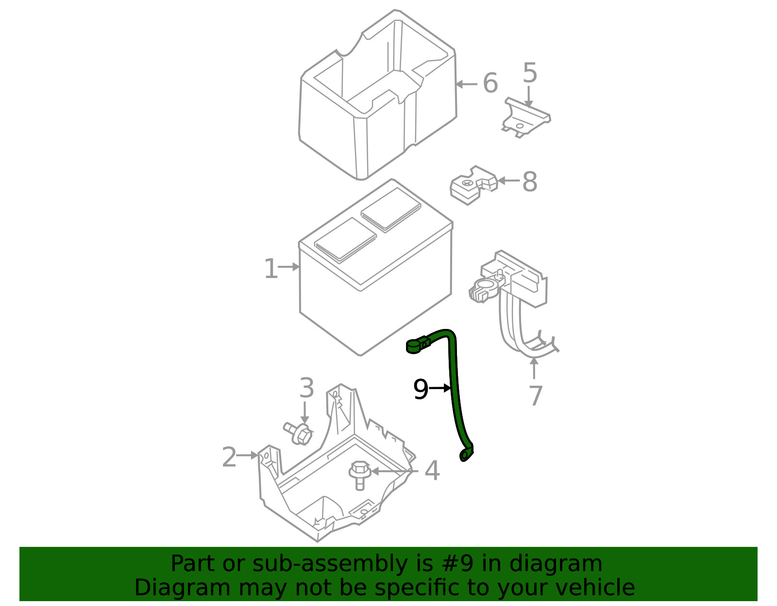 Genuine Nissan Negative Cable 24080-ZR00A