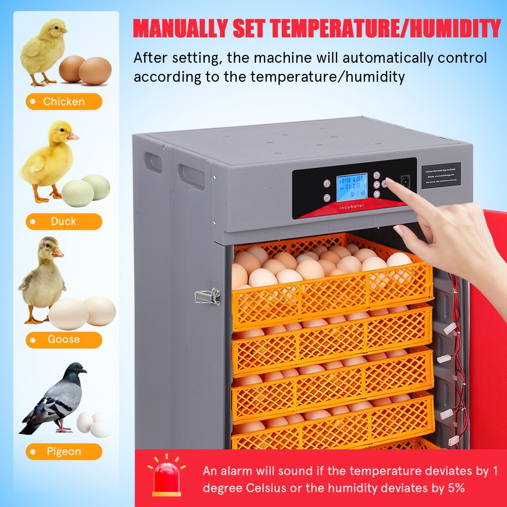 400 Egg Incubator Automatic Egg Turning & Temperature Control Digital Incubators