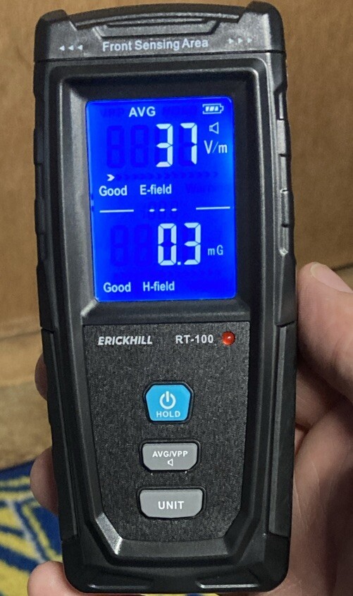 ERICKHILL Digital Electromagnetic Radiation Detector EMF Meter LCD Display-RT100