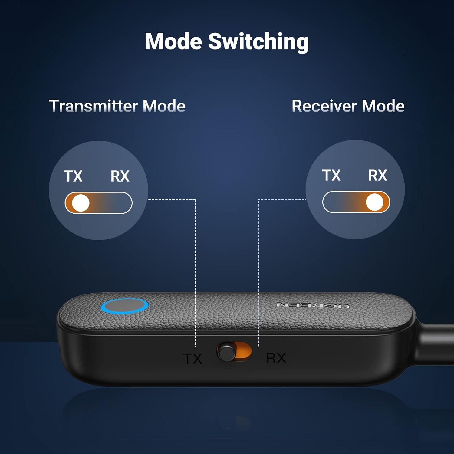 Bluetooth 5.0 Transmitter Receiver Wireless 3.5mm Aux Audio Adapter