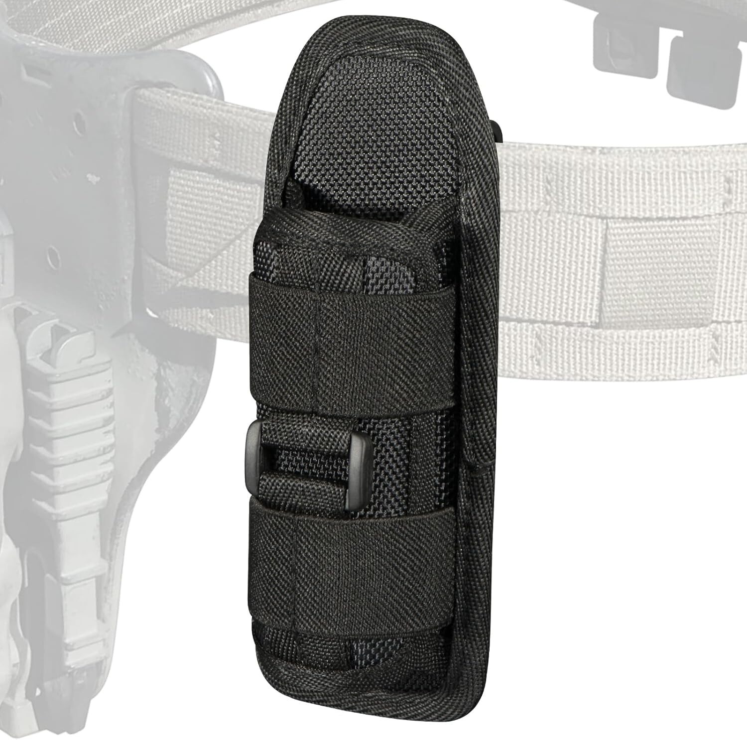 Tactical Adjustable Flashlight Holster Duty Belt Clip Pouch Hunting Light Holder