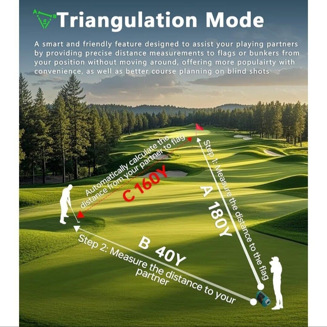 Golf Range Finder C2,0.02s Super Fast High Precision Range Finder Golf,Flag Lock