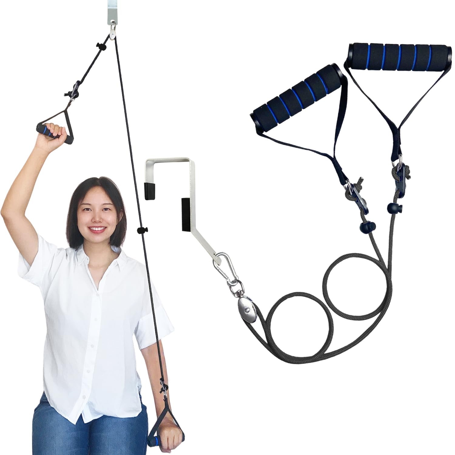 Shoulder Pulley for Physical Therapy, Pulleys Rehab Over Black