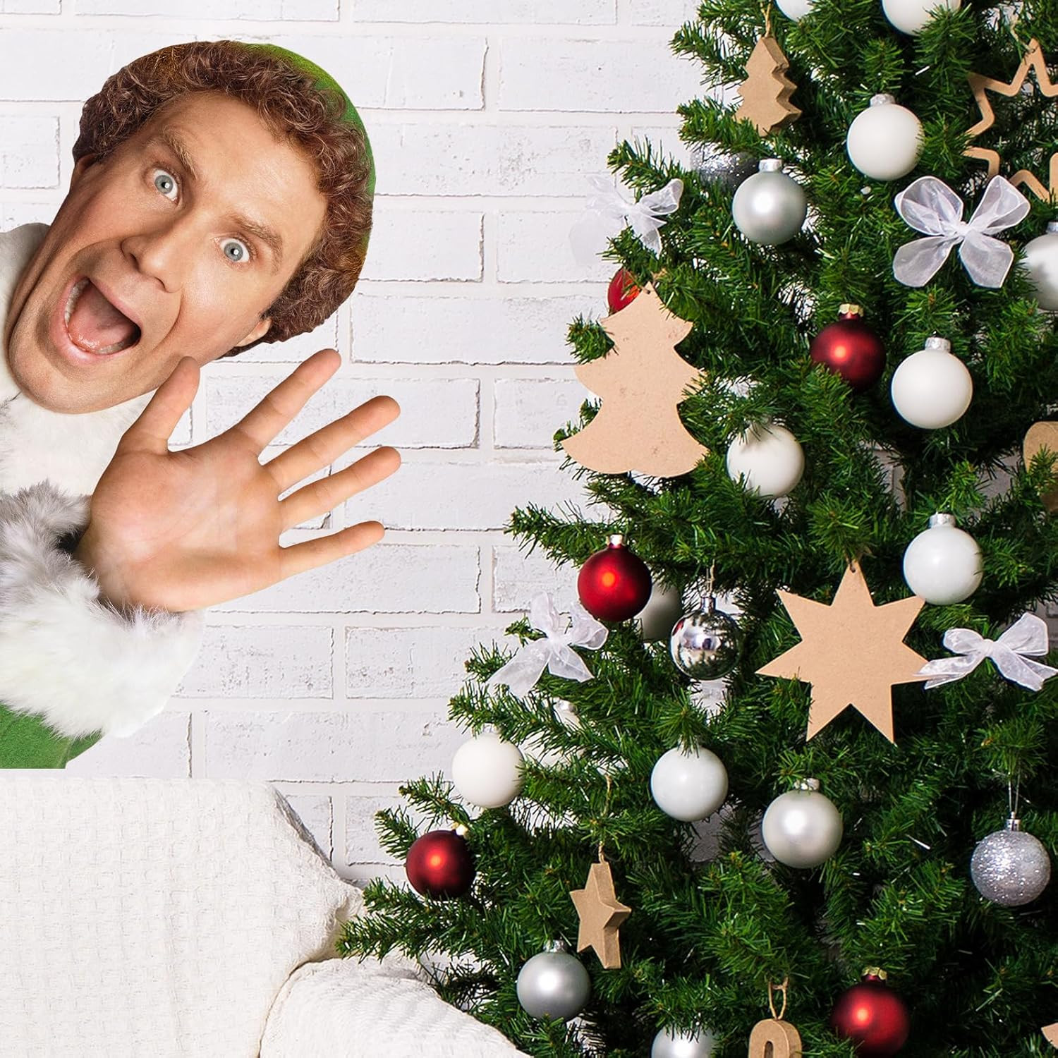 Buddy The Elf Car Sticker Christmas Waving Arm Vinyl Decal Indoor Outdoor