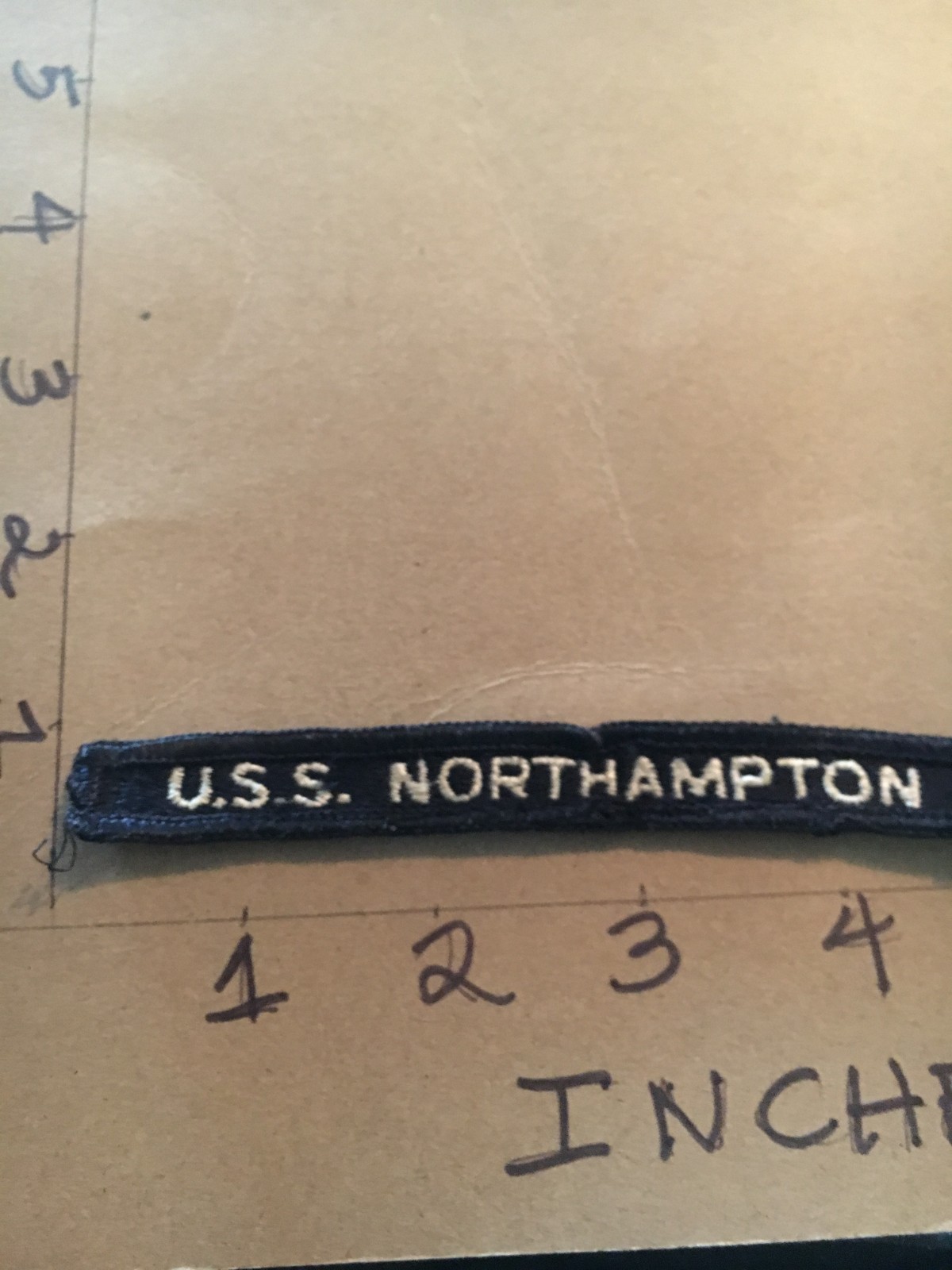 US NAVY SHOULDER STRIP TAB *** rocker *** Patch USS Northampton