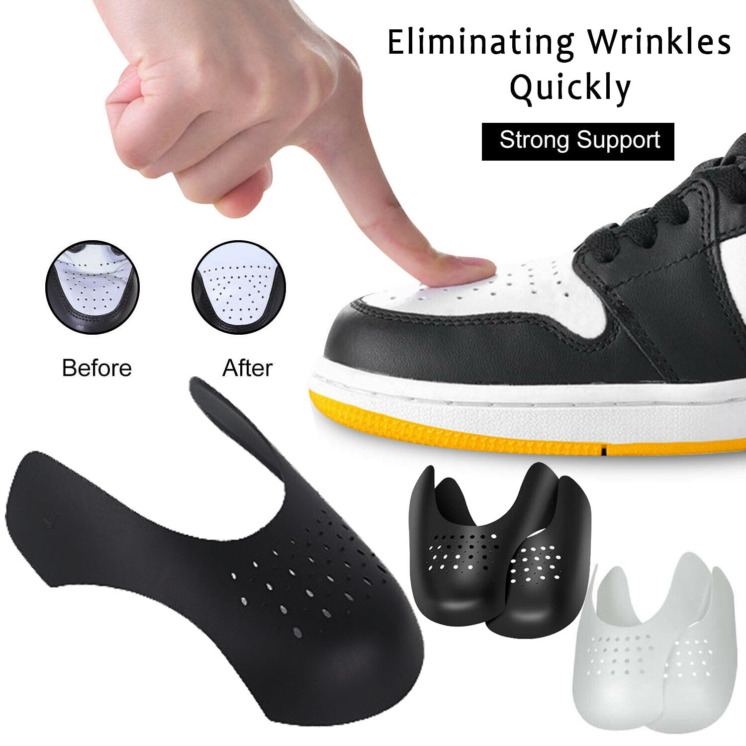 Pairs Shoe Anti Crease Brace Toe Creasing Protector Force Fields Shoes Care