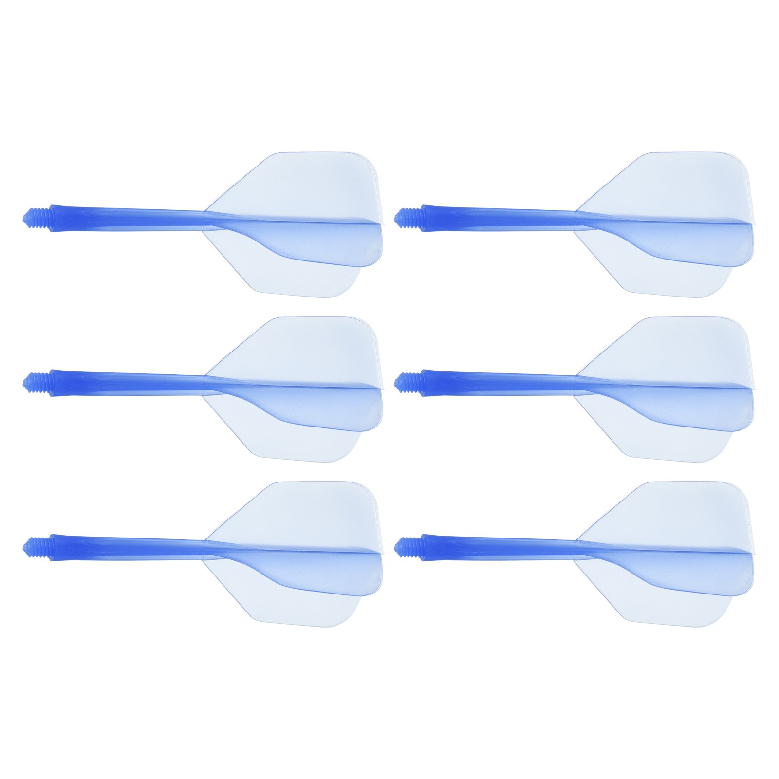 6Pcs Integrated Dart Shaft Flights,Durable Darts Flights Set(Blue)