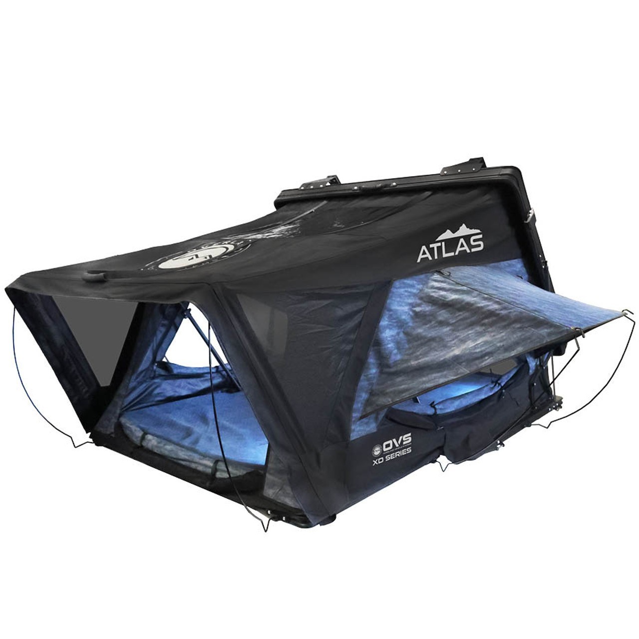 OVS XD Atlas Cantilever ABS Hard Shell Roof Top Tent Blue Body & Black Rainfly