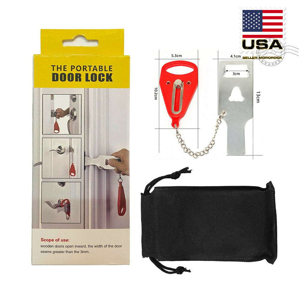 Portable Travel Security Safety Door Lock Hotel Room Intrusion Prevention Buckle