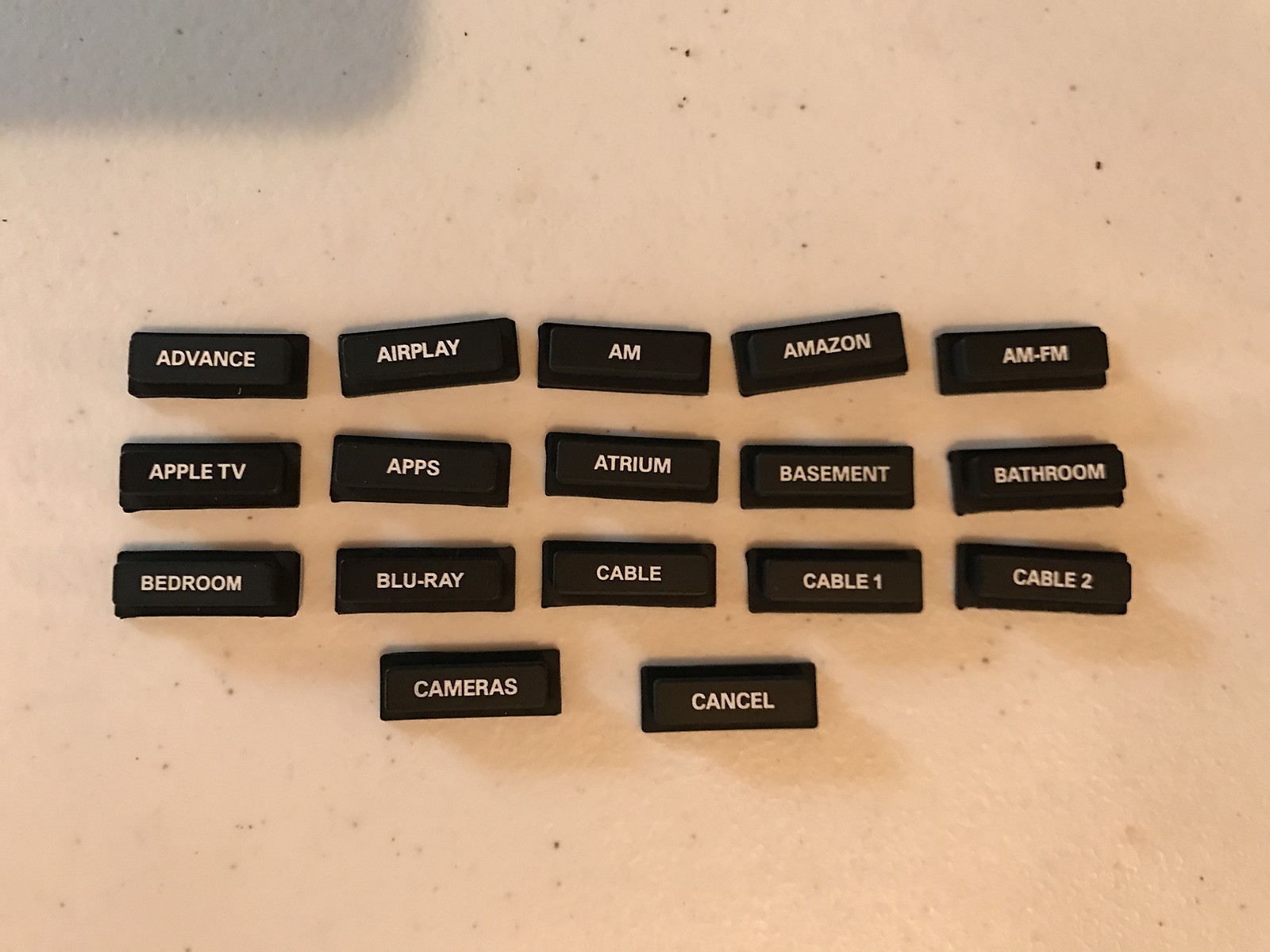 Crestron HR-100 HR-150 Engraved Remote Buttons (Updated 6/4/26)