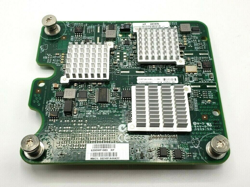 HP NC373M Dual-Port Gigabit Network Adapter Card for Blade Server 430548-001