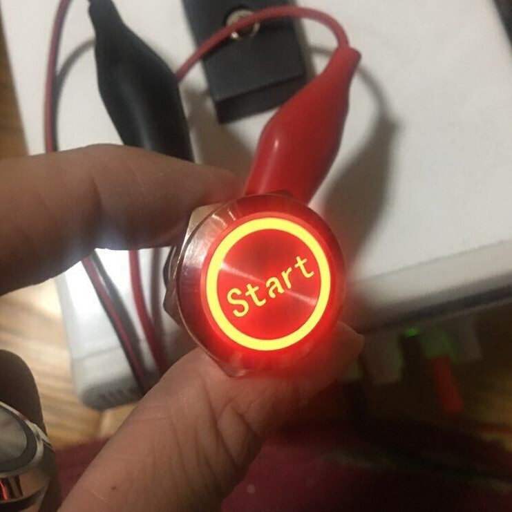 Custom Metal Push Button Switch Start Stop LED Light For Car Fog Switch 12V 24V