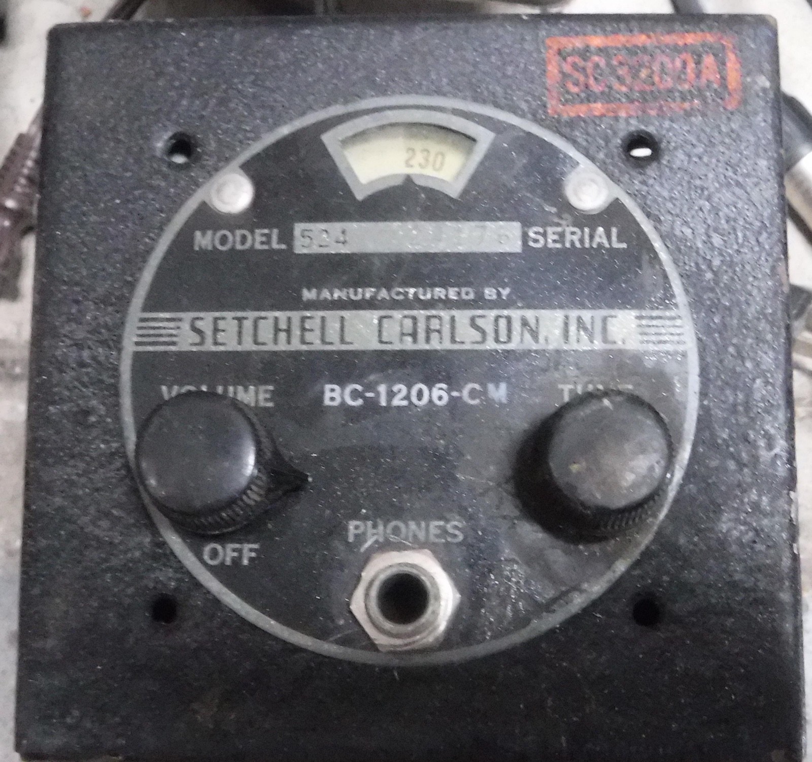 SETCHELL  CARLSON BC-1206-CW   FOR PARTS AND REPAIR       FREE SHIPPING