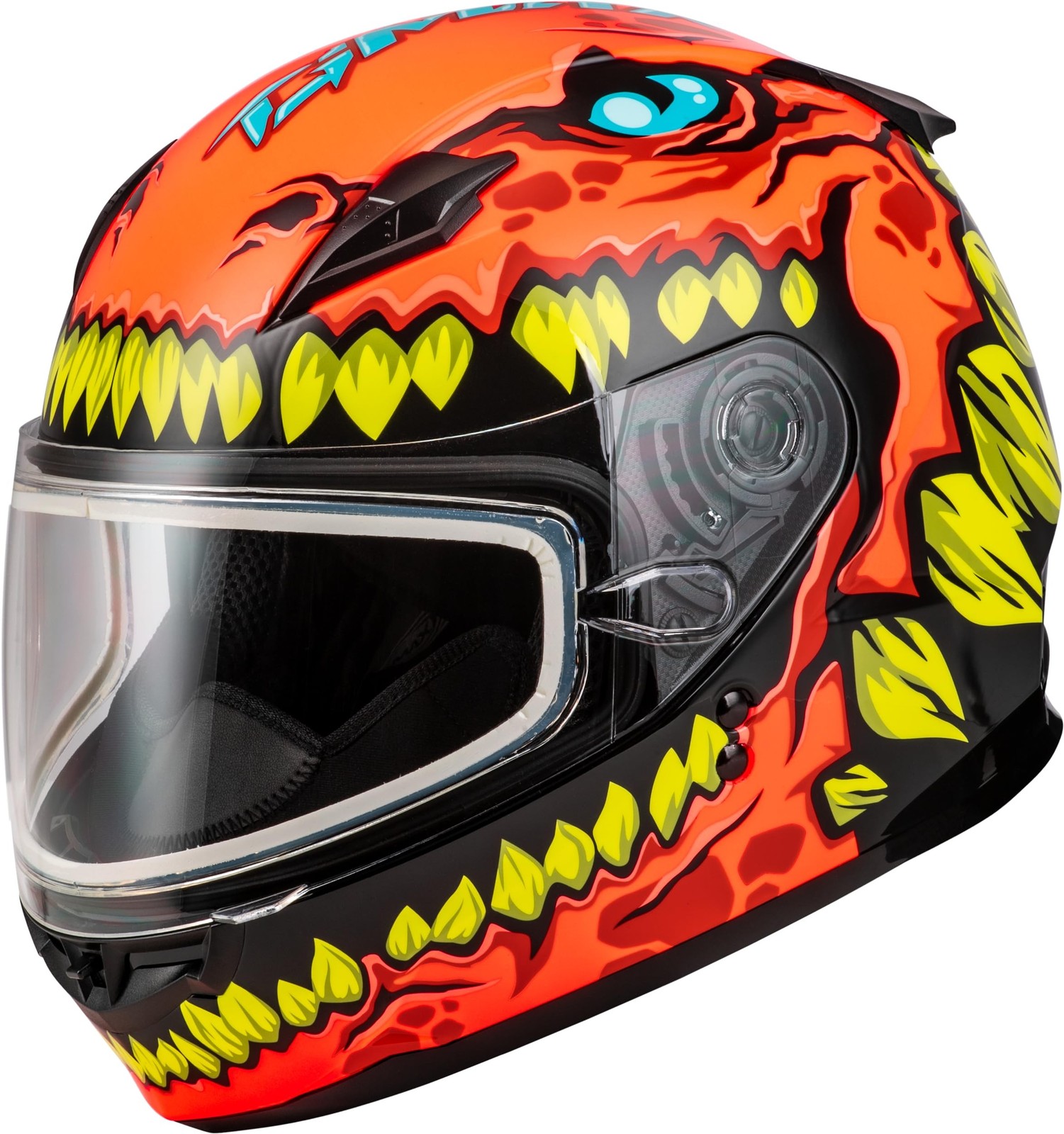 Gmax Youth GM-49Y Drax Full Face Dual Pane Snowmobile Helmet Anti-Fog Lens fo...