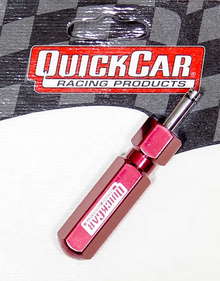 QuickCar Valve Stem Core Tool - Aluminum - Red Anodize - Each 56-100